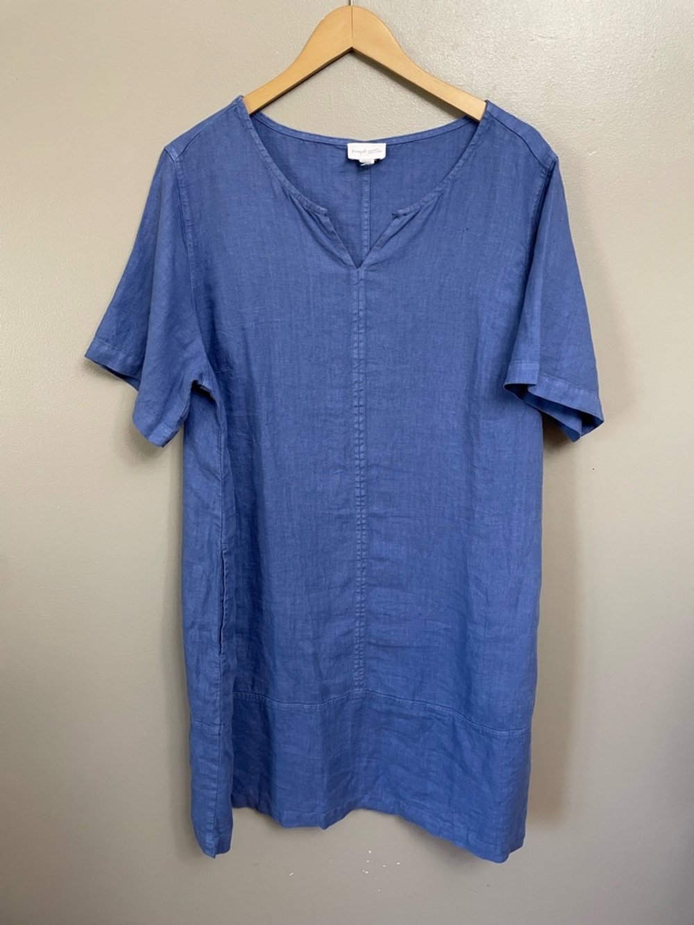 J Jill Love Linen V Neck Short Sleeve Dress XL? Resort Vacation coastal